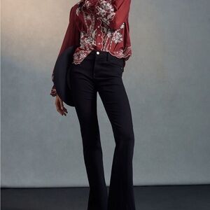 Anthropologie NWT M Embroidered Cowgirl Buttondown